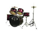 GP Percussion GP55WR 5 Piece Junior Drum Kit Wine Red