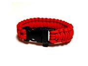 JBOutman JBSB 21 Survival Bracelet with Whistle Red