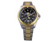 Del Mar 50207 Mens Nautical Analog Tide Watch Two Tone with Black Dial