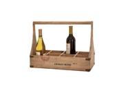 Benzara 55817 Wood Wine Basket 18 in. W 14 in. H Unique Home Accents