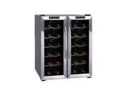 Double Door Dual Zone Thermo Electric Wine Cooler With Heating