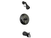 Kingston Brass NB3630AL Water Onyx Pressure Balanced Tub Shower Faucet with Metal Lever Handle