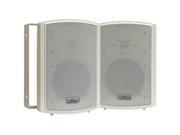 PyleHome PDWR6T 6.5 in. Indoor Outdoor Waterproof Wall Mount Speakers with 50 Watt 70V Transformer