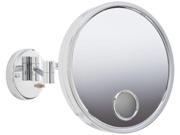 Jerdon JD7C 3X Euro Lighted Wall Mount Mirror in Chrome