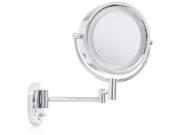 Jerdon HL65C 2 Sided Wall Mounted Lighted Mirror in Chrome