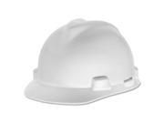 Msa MSA475358 Full Brim Hard Hat with Crown Straps Polyethylene White