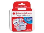Johnson Johnson JOJ8295 Mini First Aid Kit Portable 12 Pieces 4.25 in. x 4 in. x 1 in.