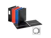 Cardinal CRD90311 Round Ring Binder with 2 Pockets Label Holder 1 in. Cap. Black