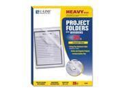 C Line CLI62117 Project Folders with Dividers 11 in. x 8.5 in. 25 BX Clear