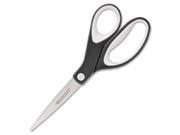 Straight KleenEarth Soft Handle Scissors 8 Long Black Gray