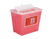 Sharps Container Square Plastic 2 gal Red