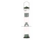 Natures Way Bird Deluxe Thistle Seed Tube Feeder 17 Inch Clear Pewter DT17 P