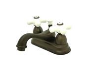 Kingston Brass KS3605PX Two Handle 4 in. Centerset Lavatory Faucet with Brass Pop up