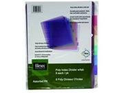 Filexec Products 30207 iFile Poly Index Divider 8 Tab 8.5x11 Asst