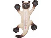 Songbird Essentials Climbing Siamese Cat Small Window Thermometer