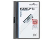 Durable Office Products DBL220357 DuraClip Report Cover 30 Sheet Capacity 11 in. x 8.5 in. Graphite