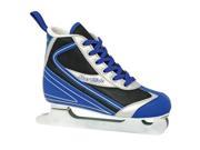 Lake Placid LP100B 12 Starglide Boys Double Runner Figure Ice Skate Blue Black Y12