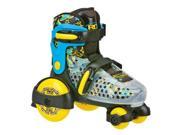 Roller Derby 1359S Fun Roll Boys Junior Adjustable Roller Skate Black Blue Yellow Small 7 11