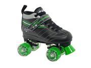 Roller Derby U319B 04 Laser 7.9 Boys Speed Quad Skate Black Green 04