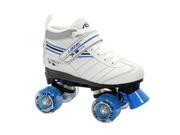 Roller Derby U319G 04 Laser 7.9 Girls Speed Quad Skate White Black Blue 04