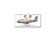 Past Time Signs DP015 F 86F Sabre Aviation License Plate