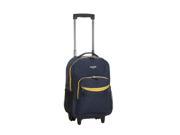 FOX LUGGAGE R01 NAVY 17 in. ROLLING BACKPACK NAVY