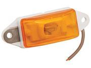Wesbar 203285 Side Marker And Clearance Light Amber With White Ear Mount Base Pc Rated 1.50 x 3 x 4 in.