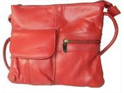 Leather in Chicago kp0092r Cowhide Leather Messenger Bag in Red