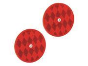 Bargman 74 68 010 Reflector 3.18 In. Round Center Mount Red 7 x 4 x 0.50 in.