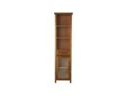 Elegant Home Fashions ELG 544 Avery Linen Cabinet with 1 Drawer and 3 open shelves Wood veneer with Oil Oak finish