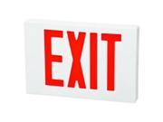 Morris Products 73022 Led Exit Sign Red Led White Housing Battery Backup Remote Capable