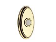 Baldwin 9BR7016 004 Wired Oval Bell Button Polished Brass