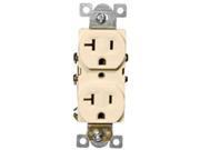 Morris Products 82153 Commercial Duplex Receptacle 20A 125V Almond