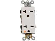 Morris Products 81926 Decorator Isolated Ground Duplex Receptacle White 20A 250V