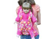 The Queens Treasures AGBCKP Childs Backpack with 18 in. Doll Carrier Sleeping Bag Pink