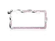 Valor LPF2HC013PNK Metal Frame With Charming Bow Chrome Ribbon Wrap And Lavish Pink Crystals