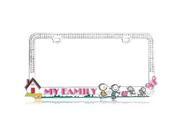 Valor LPF2MC027WIT Loving Family Design With Dazzling White Crystals Metal Frame