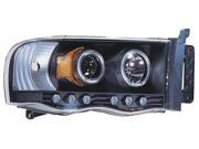 IPCW CWS 408B2 Dodge Ram Pu 2002 2005 Head Lamps Projector With Rings Black
