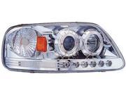 IPCW CWS 541C2 Ford Expedition 1997 2002 Head Lamps Projector With Rings Corners Chrome
