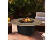 California Outdoor Concepts 5010 BK PG7 SUN 42 Carmel Chat Height Fire Pit Black Gold Reflective Glass Sunset Gold 42 in.