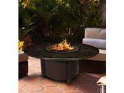 California Outdoor Concepts 5010 BR PG10 BM 42 Carmel Chat Height Fire Pit Brown Black Reflective Glass Black Mahogany 42 in.