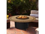 California Outdoor Concepts 5010 BK PG10 CAP 48 Carmel Chat Height Fire Pit Black Black Reflective Glass Capistrano Mosaic 48 in. Tile Top