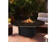 California Outdoor Concepts 5010 BK PG10 BM 48 Carmel Chat Height Fire Pit Black Black Reflective Glass Black Mahogany 48 in.