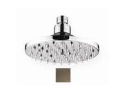 Whitehaus Collection WHOSA10 6 BN 6 in. Showerhaus round rainfall showerhead with 62 spray nozzles solid brass construction with adjustable ball joint Brush