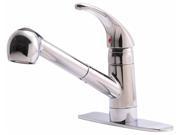 Ultra Faucets UF12000 Chrome Finish Single Handle Kitchen Faucet Pullout Spray