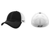 3N2 3651 0106 Y Flex Fit Team Trucker Cap Black And White Young