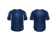 3N2 3000A 0306 M Emotion Two Button Henley Navy And White Medium