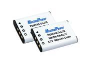MaximalPower 413x2 2 Piece EN EL11 Lithium Ion Battery For Nikon Digital Camera Camcorder 880mAh Black