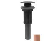 Whitehaus Collection WHD010 CO 2.75 in. Decorative pop up mushroom drain with overflow Polished Copper