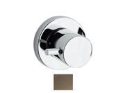 Whitehaus Collection WHUS40078 BN 2.62 in. Luxe round volume control with short lever handle Brushed Nickel PVD